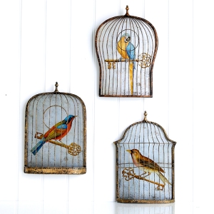 Birdcage wall art / Cuadros con jaulas